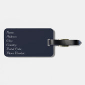 ポルトガルのタイル模様 ラゲッジタグ (裏面横)