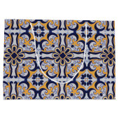 ポルトガルのタイル模様 ラージペーパーバッグ (裏面)