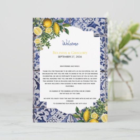 ポルトガルのタイル結婚類の歓迎の旅程 プログラム (スタンド正面)