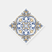 ポルトガルのタイル1 スタンダードカクテルナプキン (角)
