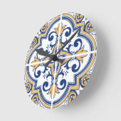 ポルトガルのタイル1 ラウンド壁時計 (傾斜)