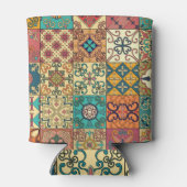 ポルトガルのタイル:アズレジョスタイルのシームレスなパターン。 缶クーラー (裏面)