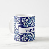 ポルトガルのタイル コーヒーマグカップ (正面左)