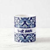 ポルトガルのタイル コーヒーマグカップ (中央)