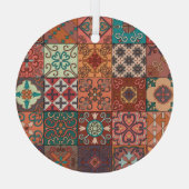 ポルトガルのタイル:タラベラスタイルアズレジョ。 ガラスオーナメント (裏面)