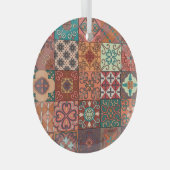 ポルトガルのタイル:タラベラスタイルアズレジョ。 ガラスオーナメント (正面右)