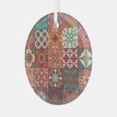 ポルトガルのタイル:タラベラスタイルアズレジョ。 ガラスオーナメント (正面左)