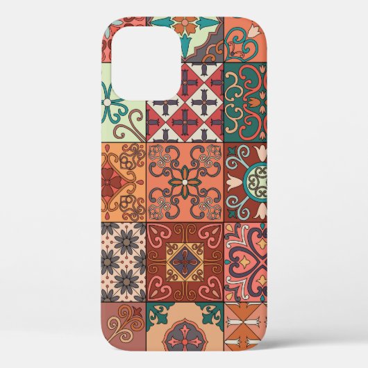 ポルトガルのタイル:タラベラスタイルアズレジョ。 Case-Mate iPhoneケース (裏面)