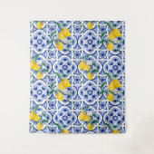 ポルトガルのタイル，レモン，果物，夏の芸術         タペストリー (正面)