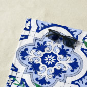 ポルトガルのタイル，レモン，果物，夏の芸術       ビーチタオル (インサイチュ)