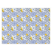 ポルトガルのタイル、青いタイル、アズレジョ短いテーブル テーブルクロス (正面(横))