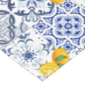 ポルトガルのタイル、青いタイル、アズレジョ短いテーブル テーブルクロス (アングル)