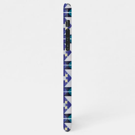 ポルトガルのタイル – Azulejoダイヤモンド幾何学模様 iPhoneケース (左側)