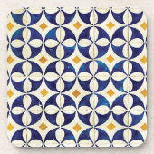 ポルトガルのタイル – Azulejoパターンデザイン コースター (正面)