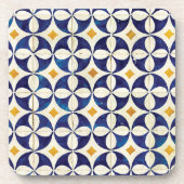 ポルトガルのタイル – Azulejoパターンデザイン コースター (正面)