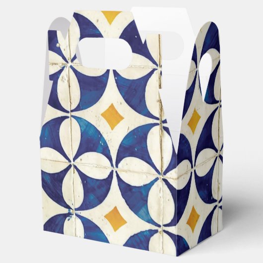 ポルトガルのタイル – Azulejoパターンデザイン フェイバーボックス (オープン)