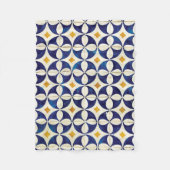 ポルトガルのタイル – Azulejoパターンデザイン フリースブランケット (正面)