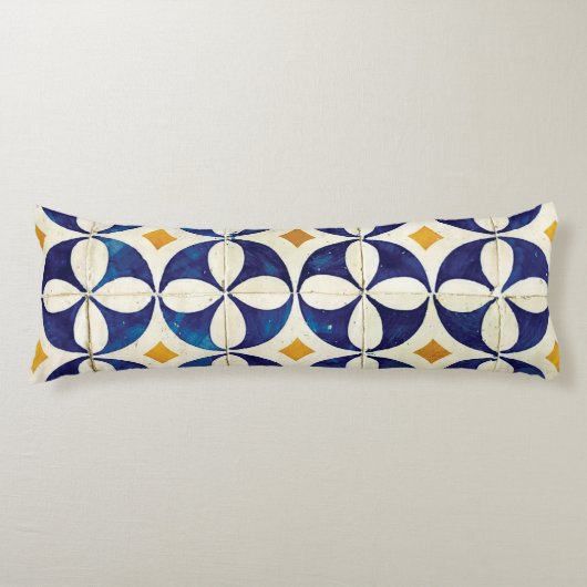 ポルトガルのタイル – Azulejoパターンデザイン ボディピロー (正面)