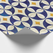 ポルトガルのタイル – Azulejoパターンデザイン ラッピングペーパー (角)