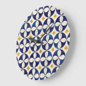ポルトガルのタイル – Azulejoパターンデザイン ラージ壁時計 (傾斜)