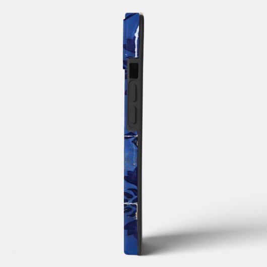 ポルトガルのタイル – Azulejoブルーフローラリーフデザイン Case-Mate iPhoneケース (裏面 / 左)
