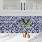 ポルトガルのタイル – Azulejo青と白のフローラ タイル