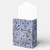 ポルトガルのタイル – Azulejo青と白のフローラ フェイバーボックス (オープン)