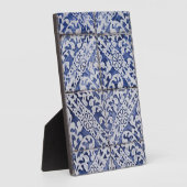 ポルトガルのタイル – Azulejo青と白のフローラ フォトプラーク (側面)