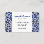ポルトガルのタイル – Azulejo青と白のフローラ 名刺 (裏面)