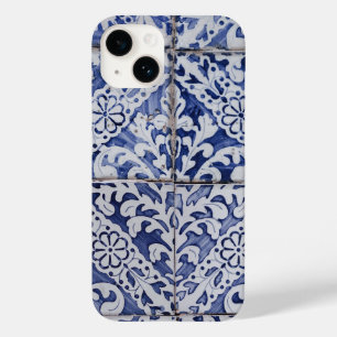 ポルトガルのタイル – Azulejo青と白のフローラ Case-Mate iPhone 14ケース