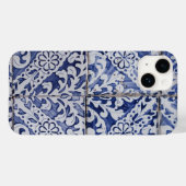 ポルトガルのタイル – Azulejo青と白のフローラ Case-Mate iPhoneケース (裏面 (横))