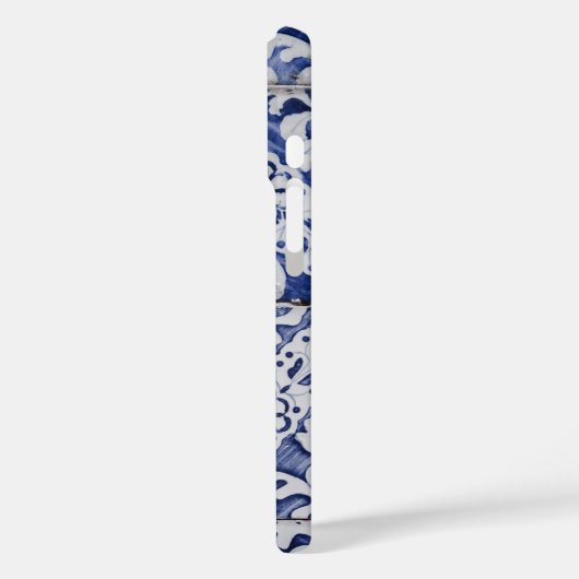 ポルトガルのタイル – Azulejo青と白のフローラ Case-Mate iPhoneケース (裏面 / 左)