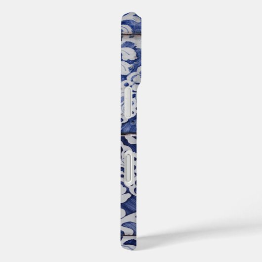 ポルトガルのタイル – Azulejo青と白のフローラ Case-Mate iPhoneケース (裏面 / 右)