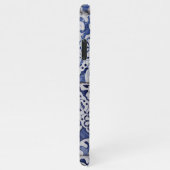 ポルトガルのタイル – Azulejo青と白のフローラ iPhoneケース (右側)