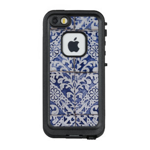 ポルトガルのタイル – Azulejo青と白のフローラ LifeProof FRÄ’ iPhone SE/5/5sケース