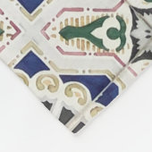 ポルトガルのタイル – Azulejo カラフル Geometric フリースブランケット (角)