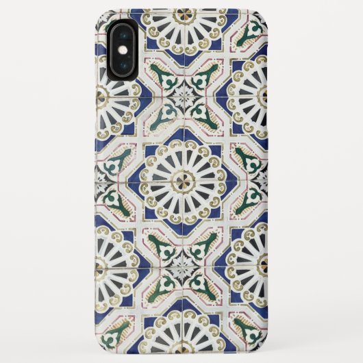 ポルトガルのタイル – Azulejo カラフル Geometric Case-Mate iPhoneケース (裏面)