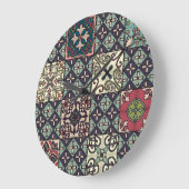 ポルトガルのタイル: Talaveraスタイルシームレス ラージ壁時計 (傾斜)