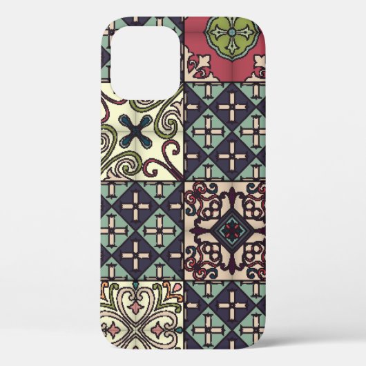 ポルトガルのタイル： Talaveraスタイルシームレス Case-Mate iPhoneケース (裏面)