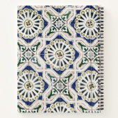 ポルトガルのタイルAzulejo幾何カラフルレシピ ノートブック (裏面)