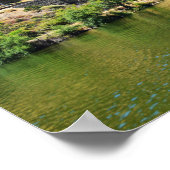 ポルトガルのドウロ川と列車 ポスター (角)