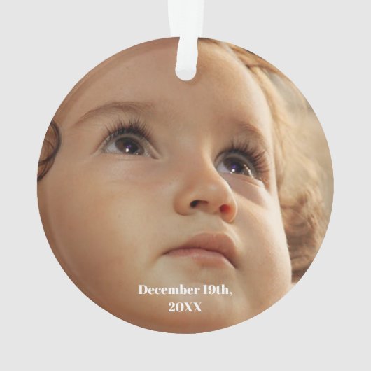 ポルトガルのニワトリとギフト1st誕生日パーティー オーナメント (裏面)