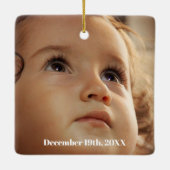 ポルトガルのニワトリとギフト1st誕生日パーティー セラミックオーナメント (裏面)