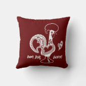 ポルトガルのニワトリモダンのシルエット クッション (裏面)