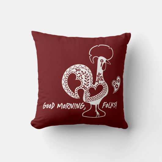 ポルトガルのニワトリモダンのシルエット クッション (正面)