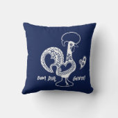 ポルトガルのニワトリモダンのシルエット クッション (裏面)