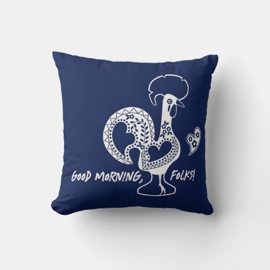 ポルトガルのニワトリモダンのシルエット クッション (正面)