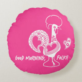 ポルトガルのニワトリモダンのシルエット ラウンドクッション