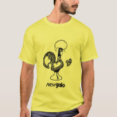ポルトガルのニワトリモダンのシルエット Tシャツ (正面)