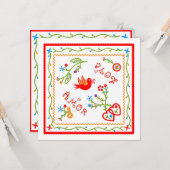 ポルトガルのハンカチ 結婚記念日 カード (正面/裏面インサイチュ)